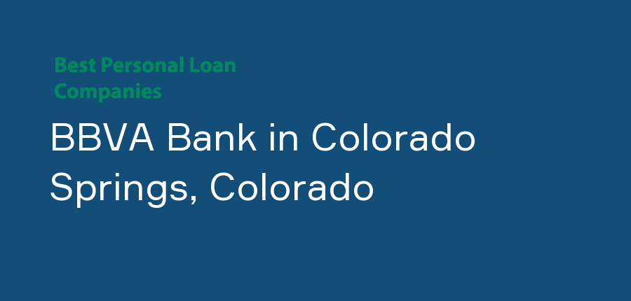 BBVA Bank in Colorado, Colorado Springs