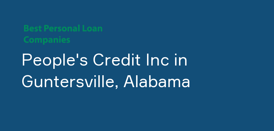 People's Credit Inc in Alabama, Guntersville