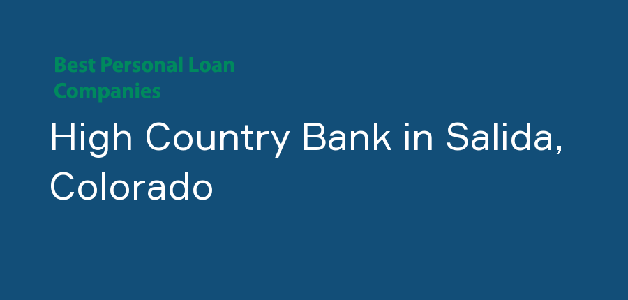High Country Bank in Colorado, Salida