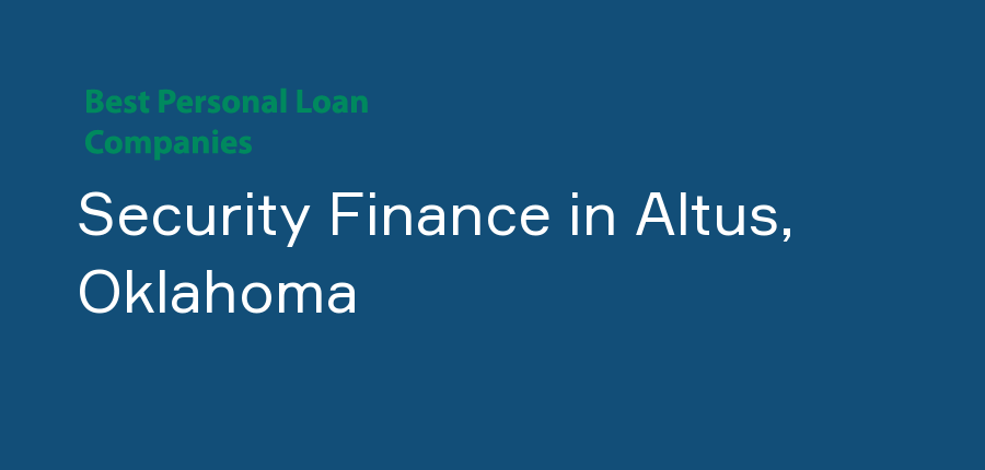 Security Finance in Oklahoma, Altus