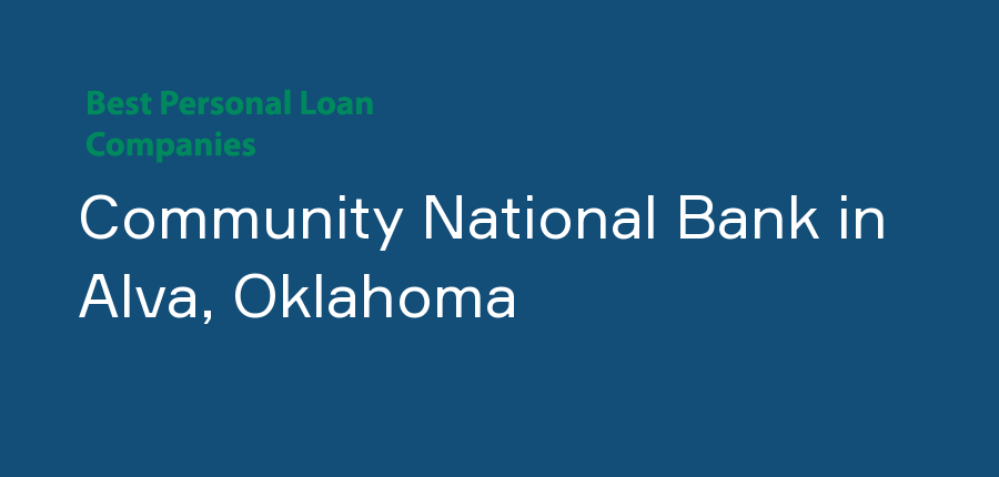Community National Bank in Oklahoma, Alva