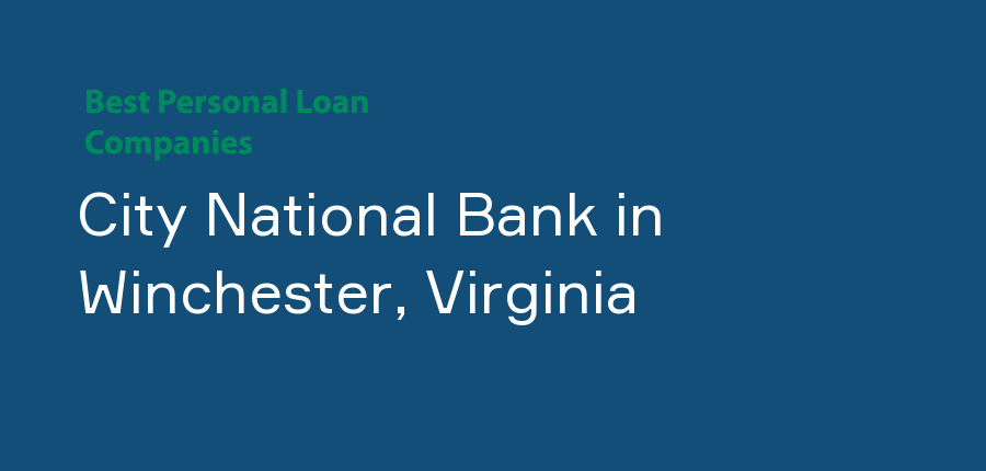 City National Bank in Virginia, Winchester