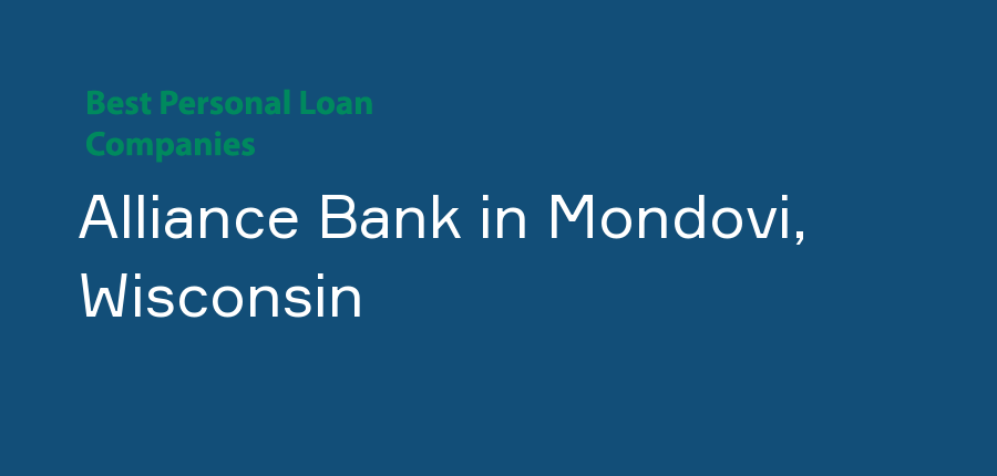Alliance Bank in Wisconsin, Mondovi